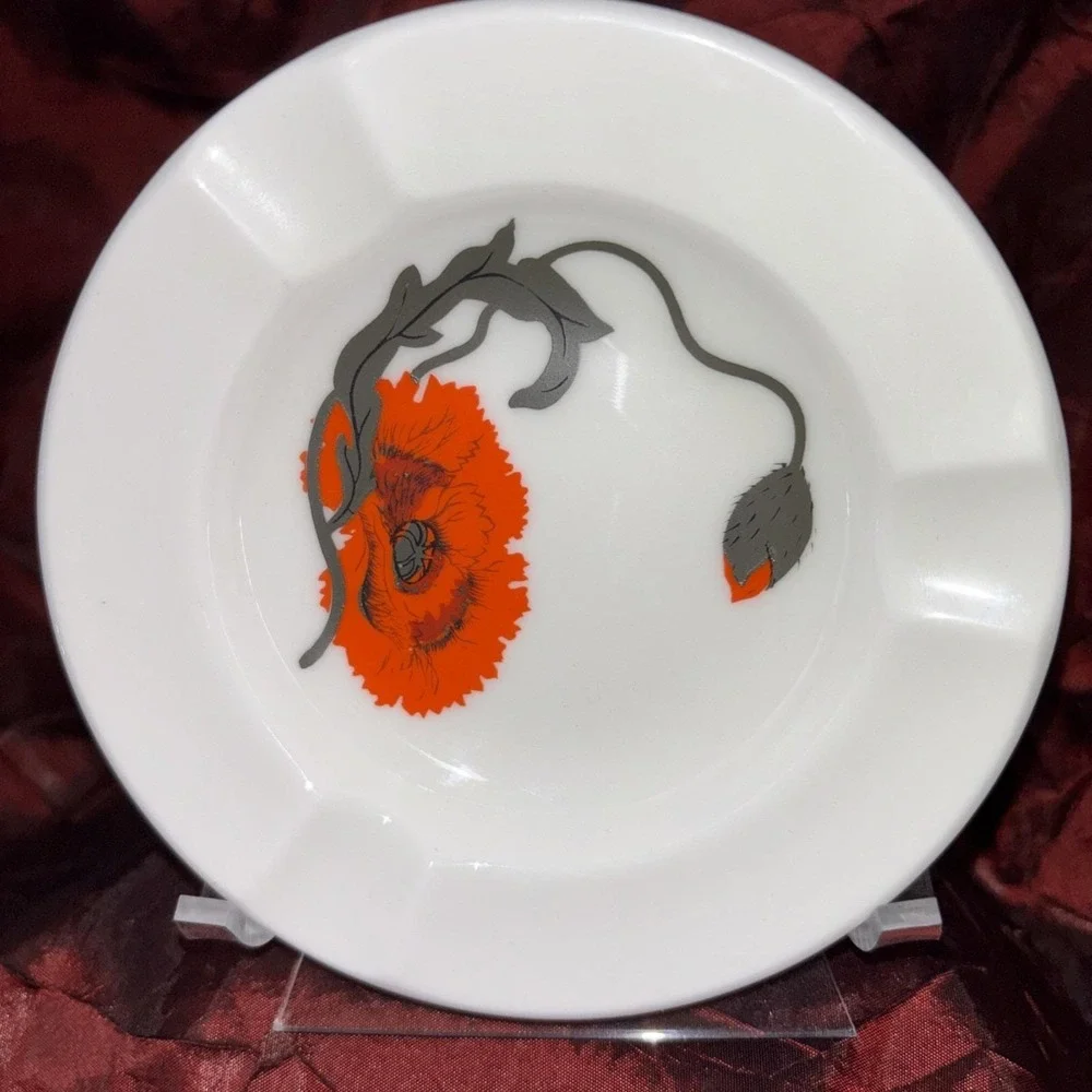 Vintage Wedgwood Cornpoppy ASHTRAY Susie Cooper Design 1980's Bone China England
